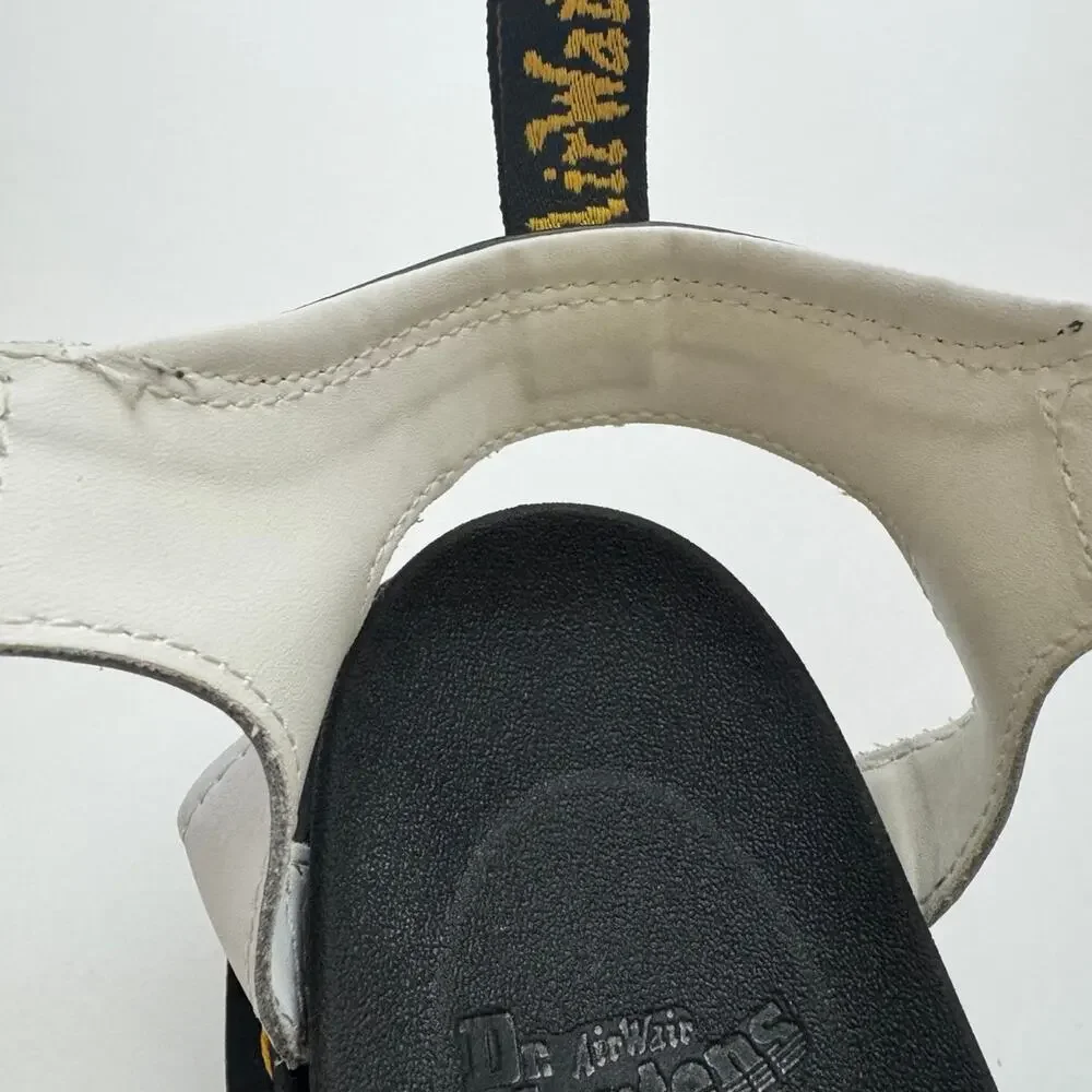 Dr. Martens White Voss Quad Platform Gladiator Sandals - Women’s Size 9